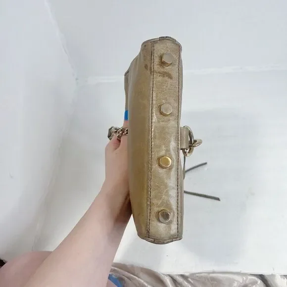 Rebecca Minkoff M.A.C. Taupe Leather Crossbody Bag Purse - Picture 6 of 12